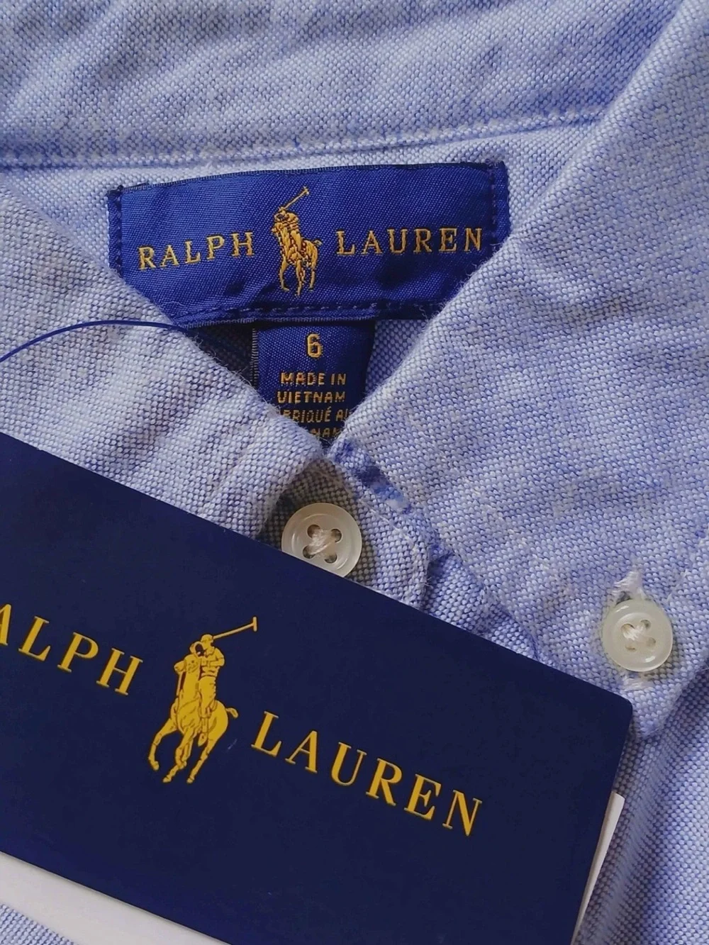 Ralph Lauren Light Blue Boys Button-Down Oxford Shirt